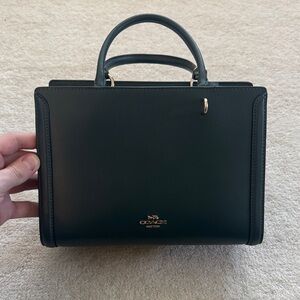 Coach Dark Green Leather Satchel